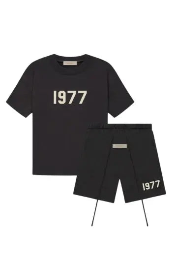 Fear of God Essentials 1977 Iron Summer Set — ensemble t-shirt short Iron anthracite