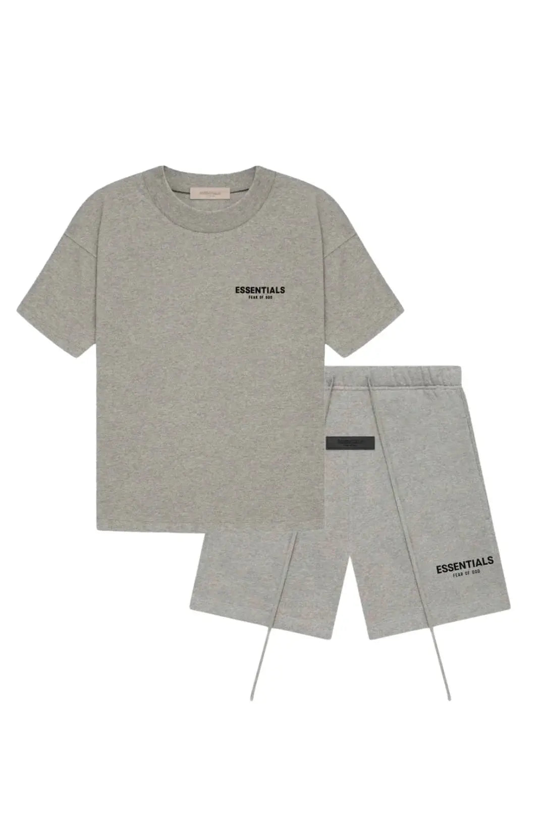 Fear of God Essentials Dark Oatmeal Summer Set — ensemble t-shirt short beige foncé