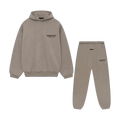 Fear of God Essentials FW24 Heather Grey Full Set — ensemble gris chiné FW24