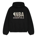 Fear of God Essentials NBA Black Grey — hoodie broderie NBA oversize