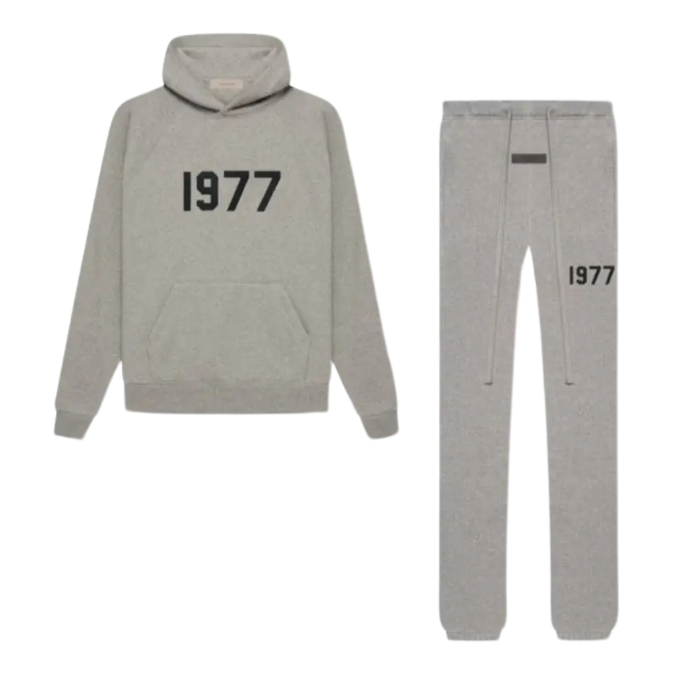 Fear of God Essentials 1977 Dark Oatmeal Full Set — ensemble complet beige foncé