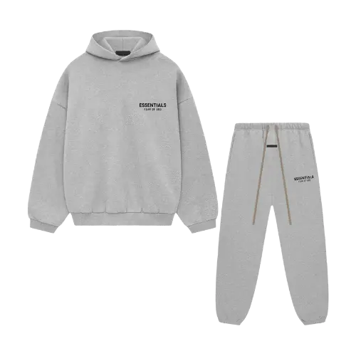 Fear of God Essentials FW24 Light Heather Full Set — ensemble gris chiné