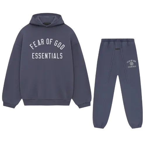 Fear of God Essentials FW24 Marine Full Set — ensemble bleu marine hoodie jogging oversize