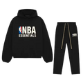 Fear of God Essentials NBA Black White Full Set — collaboration NBA set complet