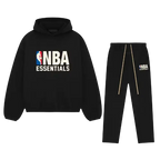 Fear of God Essentials NBA Black White Full Set — collaboration NBA set complet