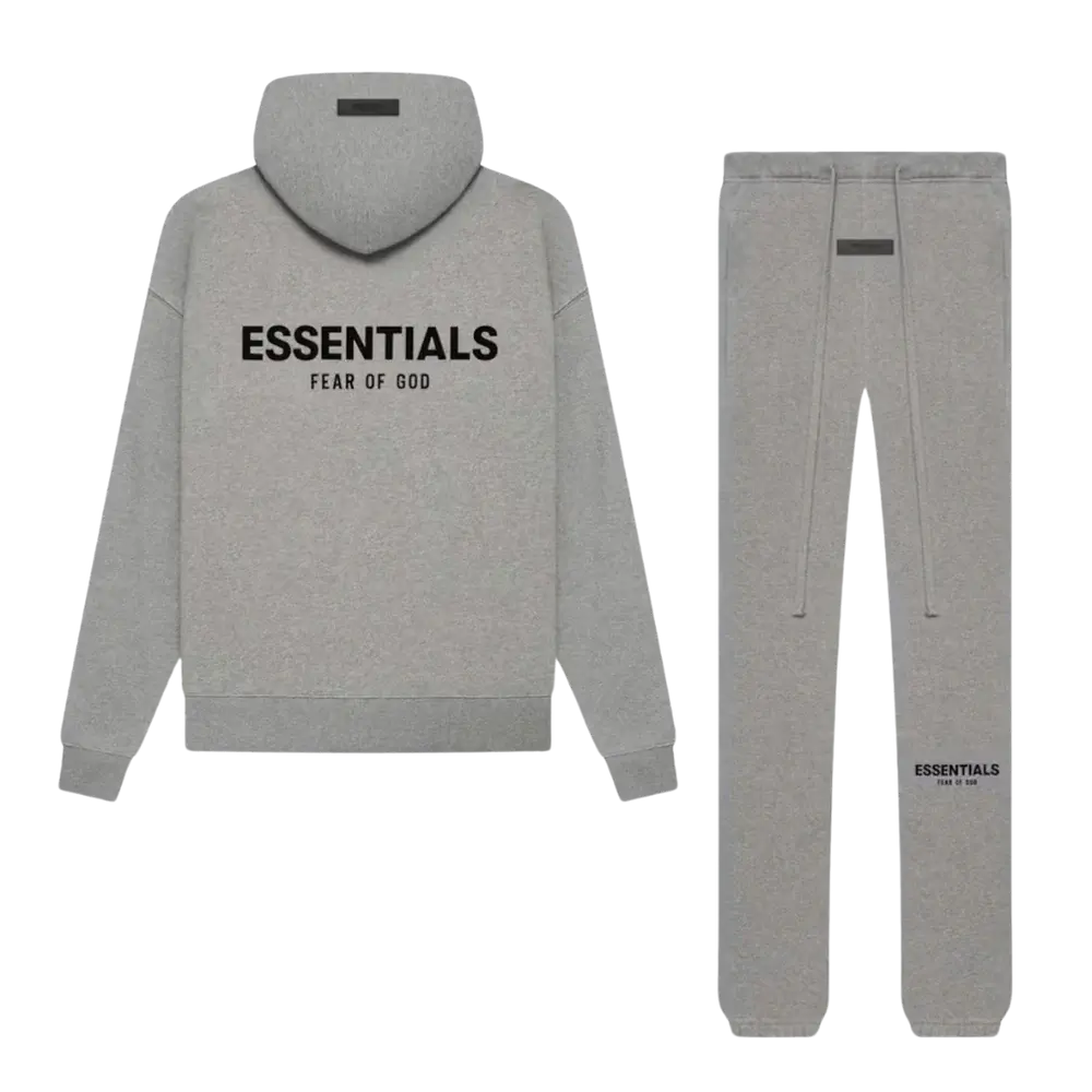 Fear of God Essentials Dark Oatmeal Full Set — ensemble hoodie jogging beige