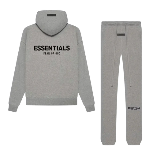 Fear of God Essentials Dark Oatmeal Full Set — ensemble hoodie jogging beige