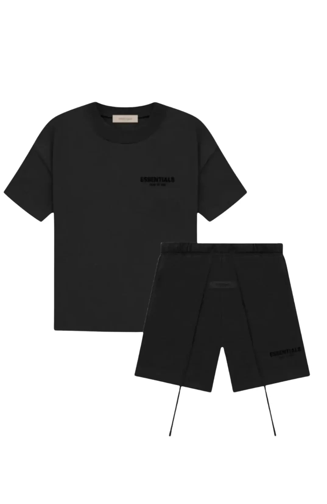 Fear of God Essentials Black Limo Summer Set — ensemble t-shirt short noir Stretch Limo
