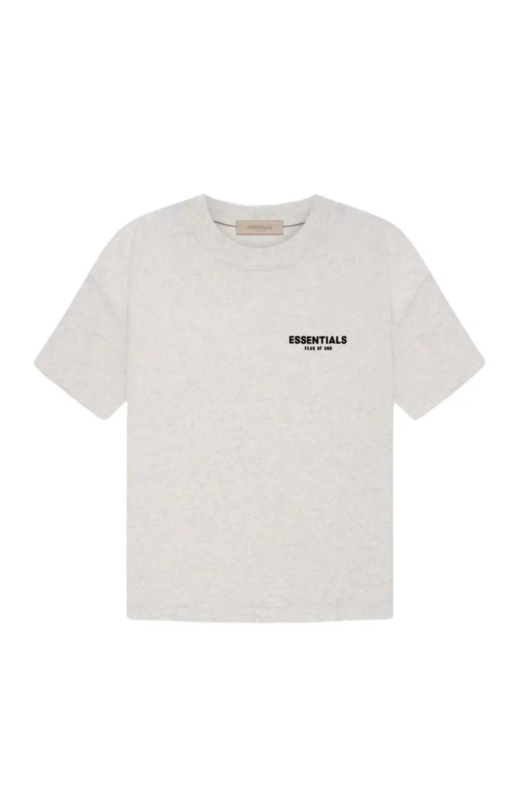 Fear of God Essentials Light Oatmeal Summer Set — t-shirt beige oversize vue face